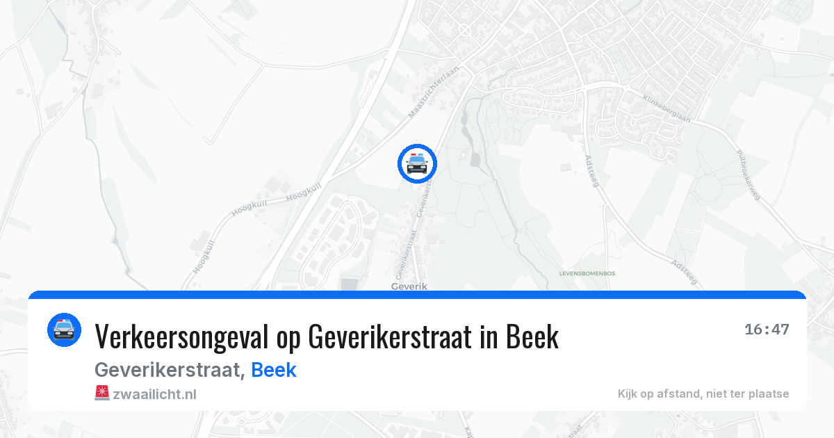 Verkeersongeval op Geverikerstraat in Beek — 12 feb 2026