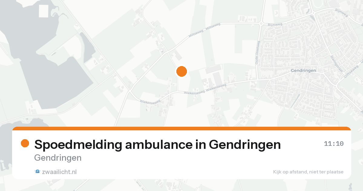 Spoedmelding ambulance in Gendringen — 13 aug 2026