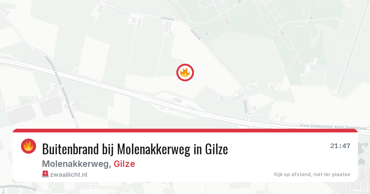 Buitenbrand bij Molenakkerweg in Gilze — 15 jul 2026