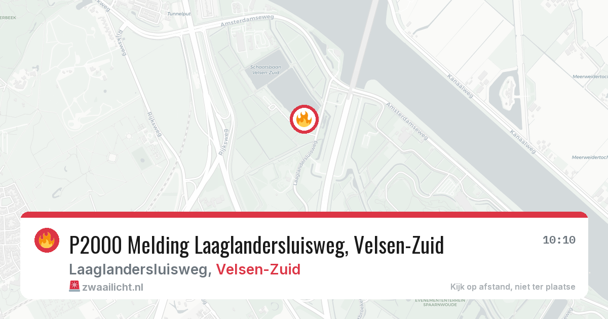P2000 Melding Laaglandersluisweg, Velsen-Zuid — 30 jul 2026