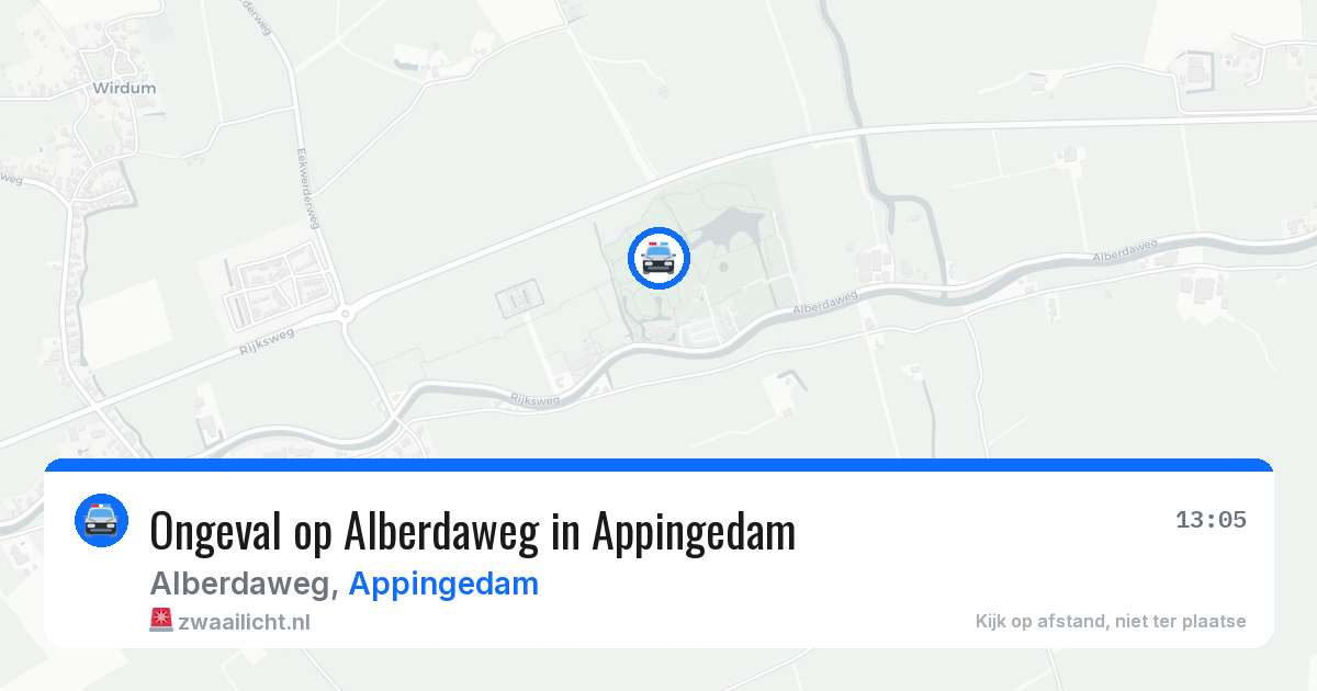 Ongeval op Alberdaweg in Appingedam — 3 jul 2026