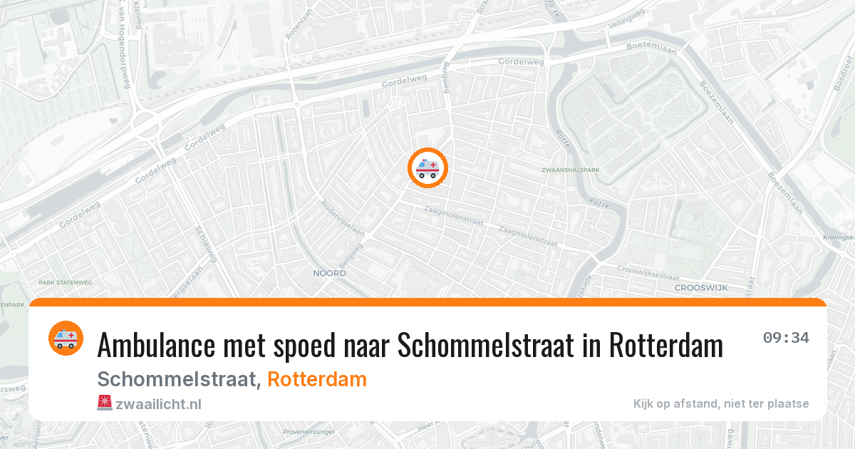 Ambulance met spoed naar Schommelstraat in Rotterdam — 16 jun 2026