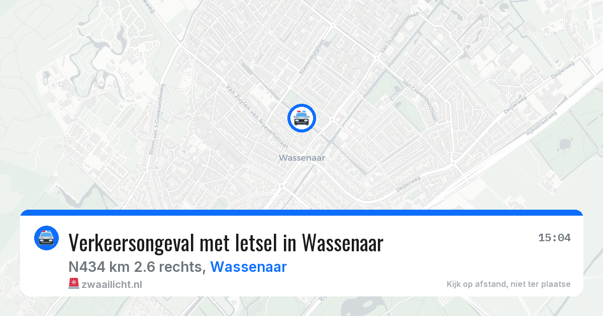 Verkeersongeval met letsel in Wassenaar — 1 jul 2026