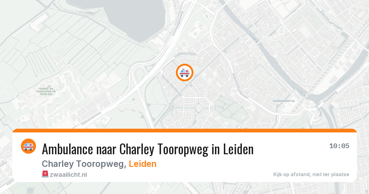 Ambulance naar Charley Tooropweg in Leiden — 24 jul 2026