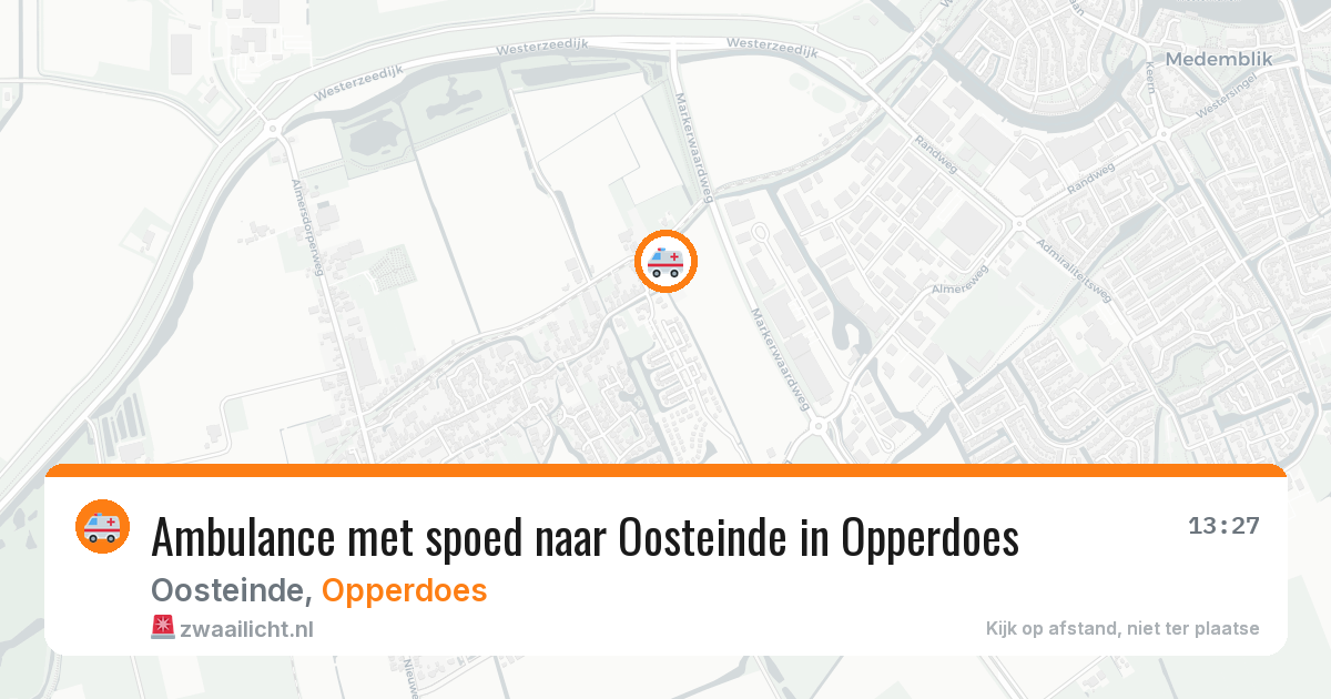 Ambulance met spoed naar Oosteinde in Opperdoes — 20 jun 2026