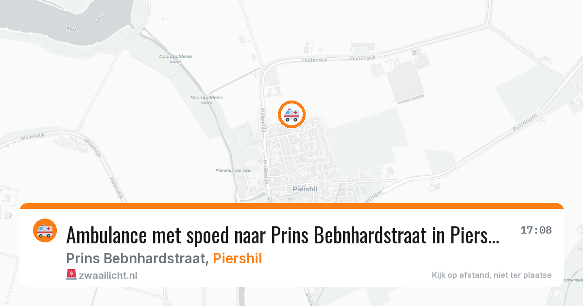 Ambulance met spoed naar Prins Bebnhardstraat in Piershil — 2 mei 2026