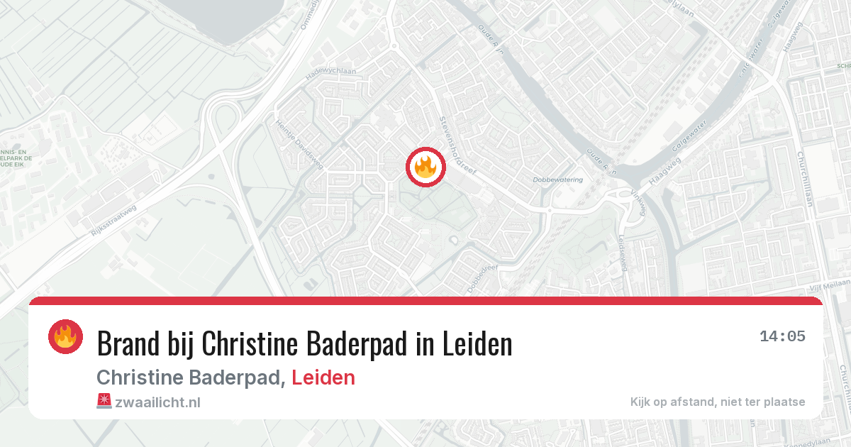 Brand bij Christine Baderpad in Leiden — 12 aug 2026