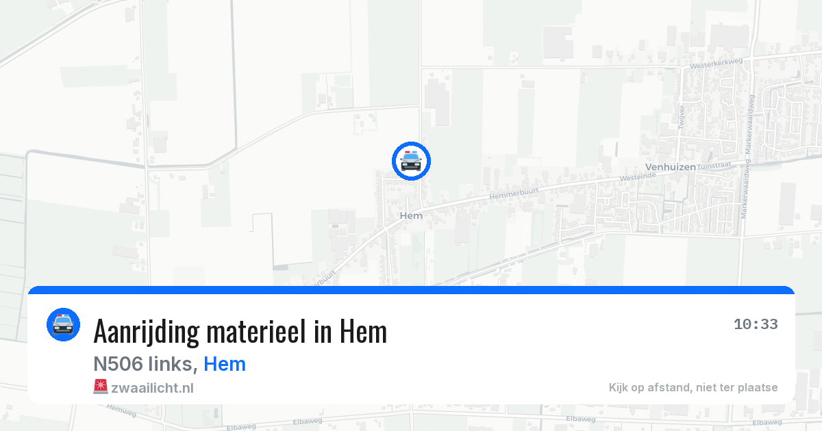 Aanrijding materieel in Hem — 27 jun 2026