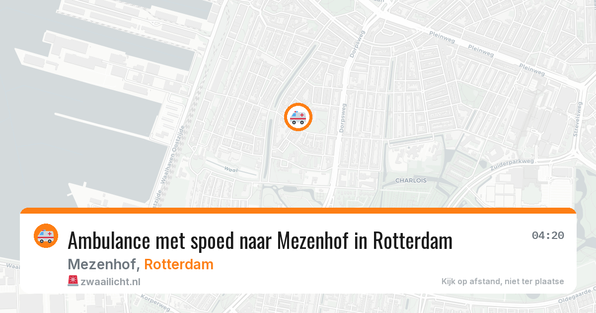 Ambulance met spoed naar Mezenhof in Rotterdam — 4 apr 2026