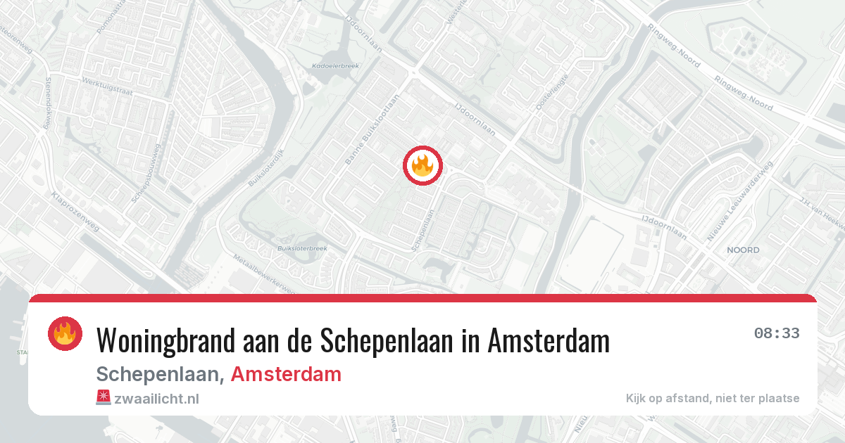 Woningbrand aan de Schepenlaan in Amsterdam — 10 aug 2026