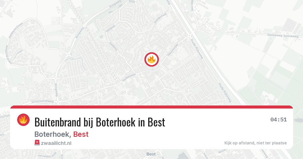 Buitenbrand bij Boterhoek in Best — 28 jul 2026