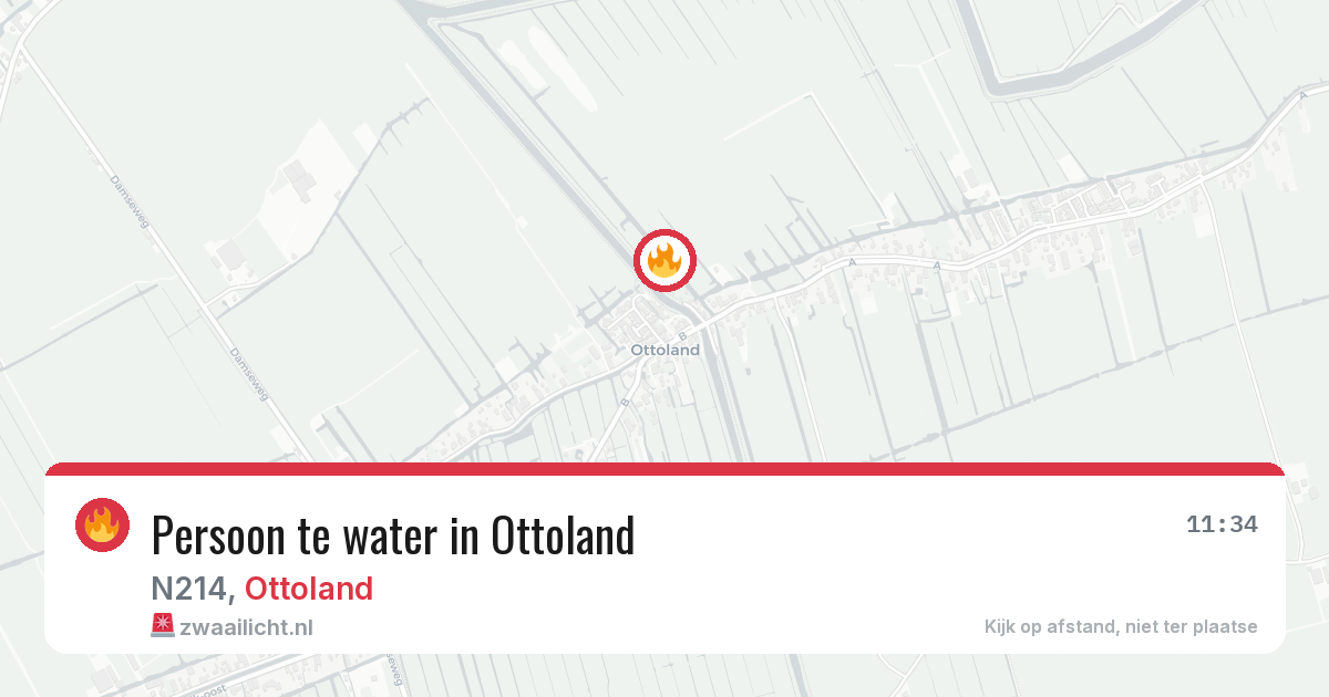 Persoon te water in Ottoland — 16 jun 2026