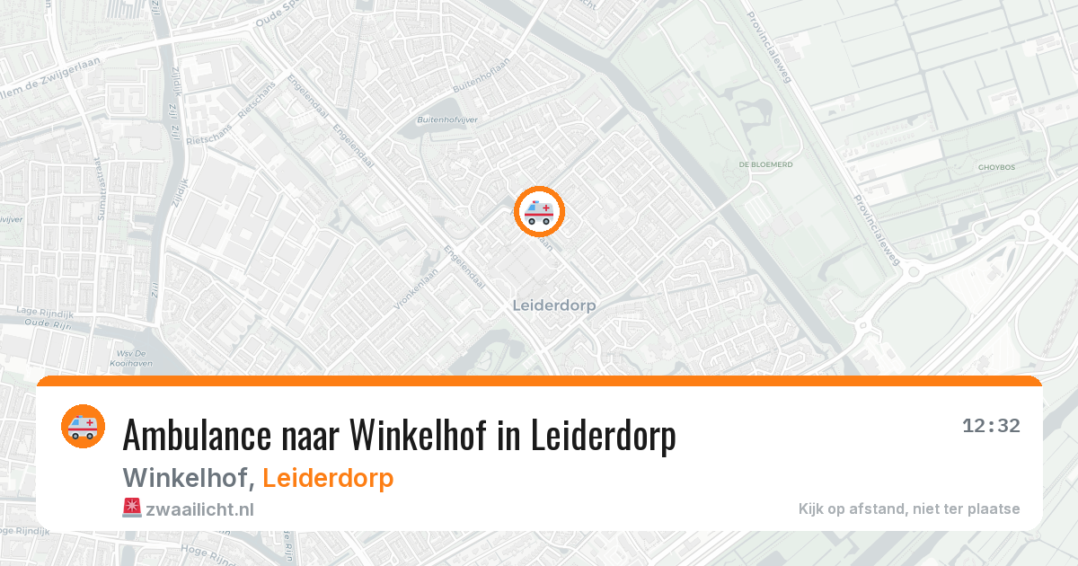 Ambulance naar Winkelhof in Leiderdorp — 17 jun 2026