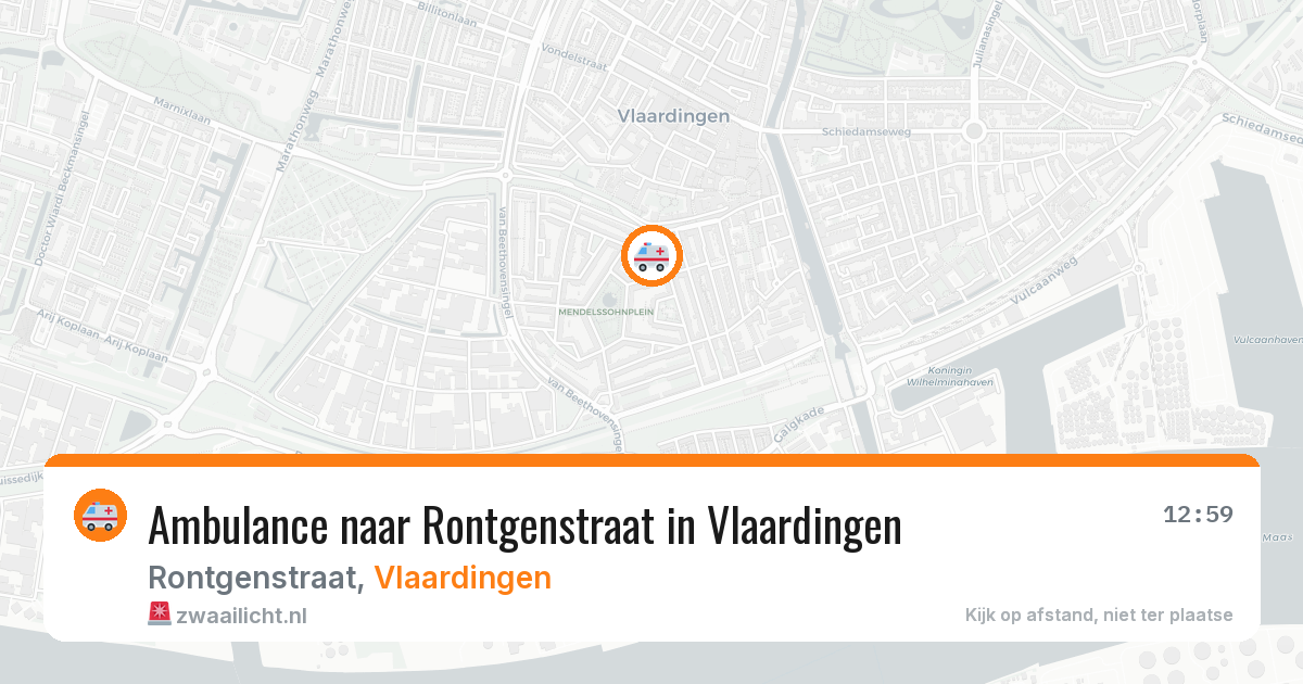 Ambulance naar Rontgenstraat in Vlaardingen — 12 jun 2026