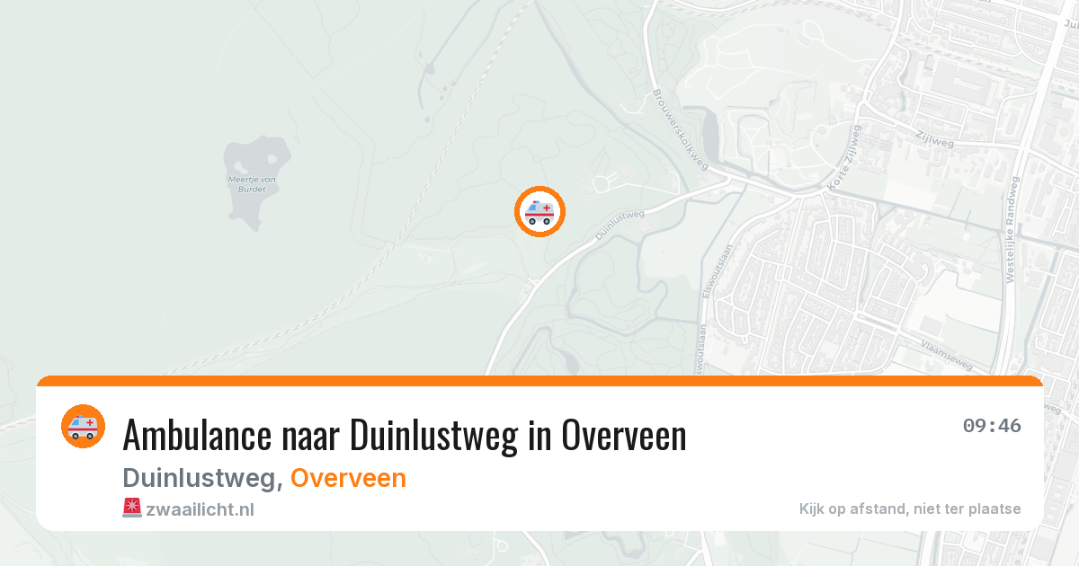 Ambulance naar Duinlustweg in Overveen — 15 jun 2026