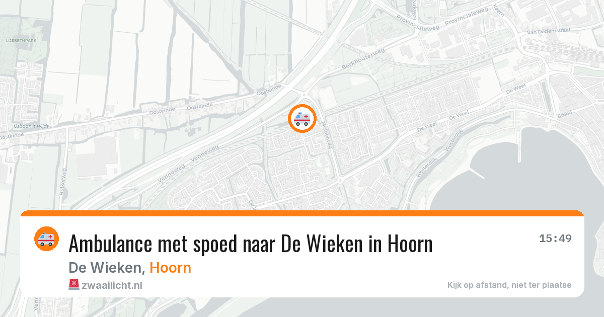 Ambulance met spoed naar De Wieken in Hoorn — 31 jul 2026