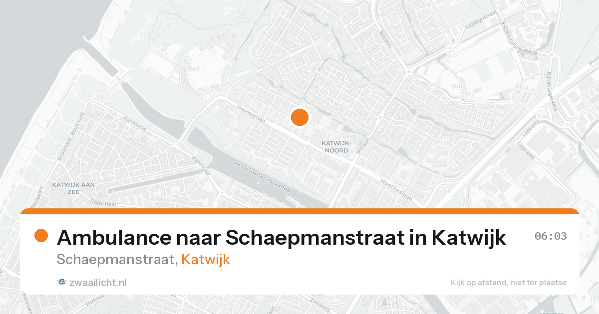Ambulance naar Schaepmanstraat in Katwijk — 19 aug 2026