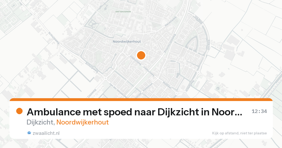 Ambulance met spoed naar Dijkzicht in Noordwijkerhout — 18 aug 2026