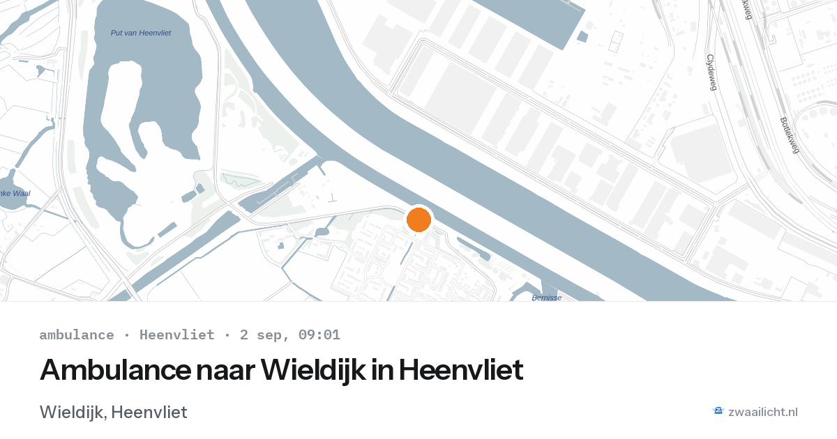 Ambulance naar Wieldijk in Heenvliet — 2 sep 2026