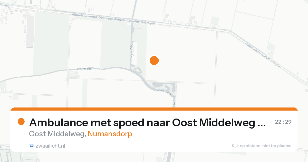 Ambulance met spoed naar Oost Middelweg in Numansdorp — 24 aug 2026