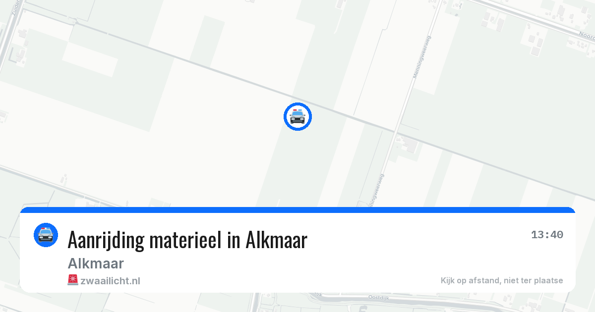 Aanrijding materieel in Alkmaar — 29 mei 2026