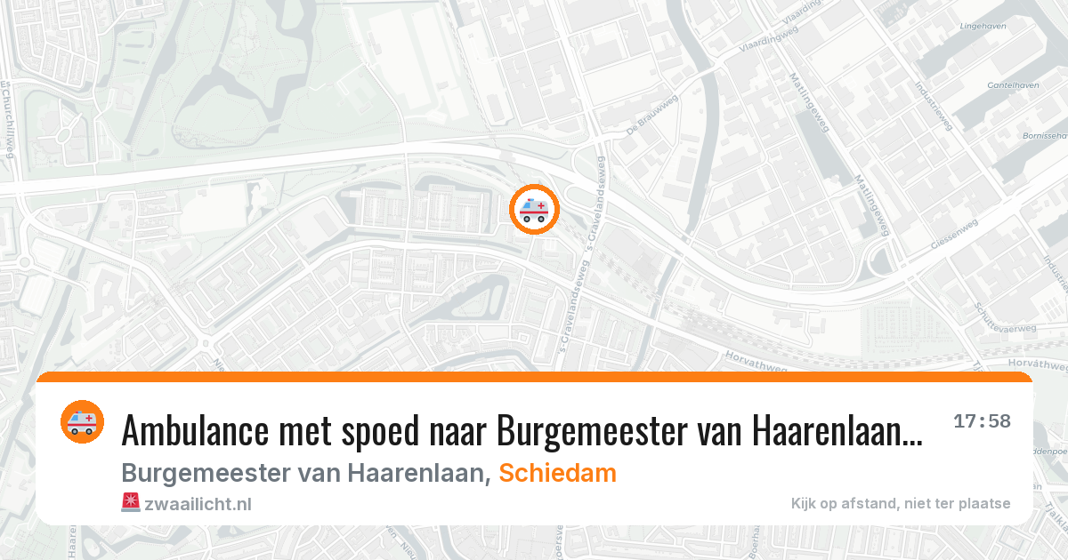Ambulance met spoed naar Burgemeester van Haarenlaan in Schiedam — 29 jan 2026