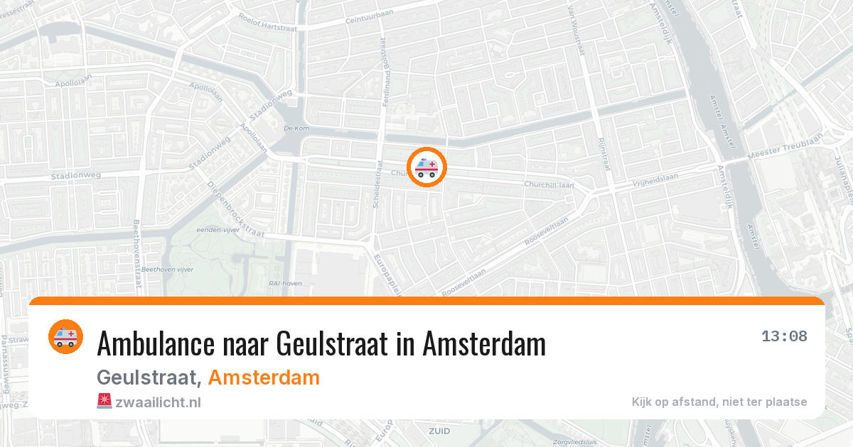 Ambulance naar Geulstraat in Amsterdam — 16 mrt 2026