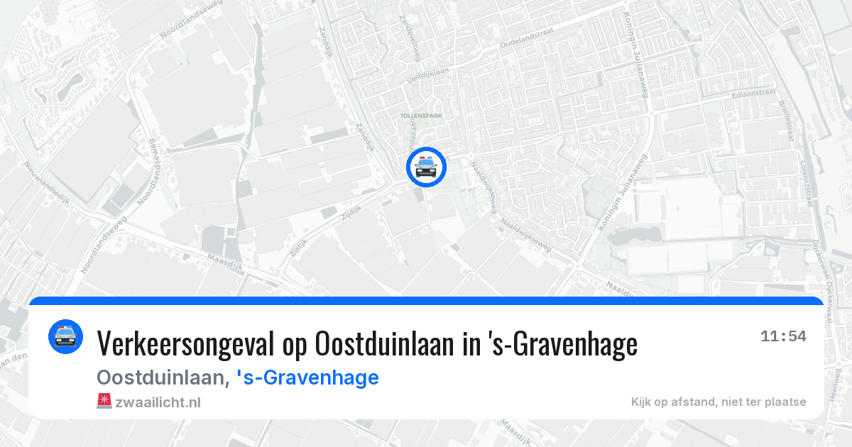 Verkeersongeval op Oostduinlaan in 's-Gravenhage — 20 mrt 2026