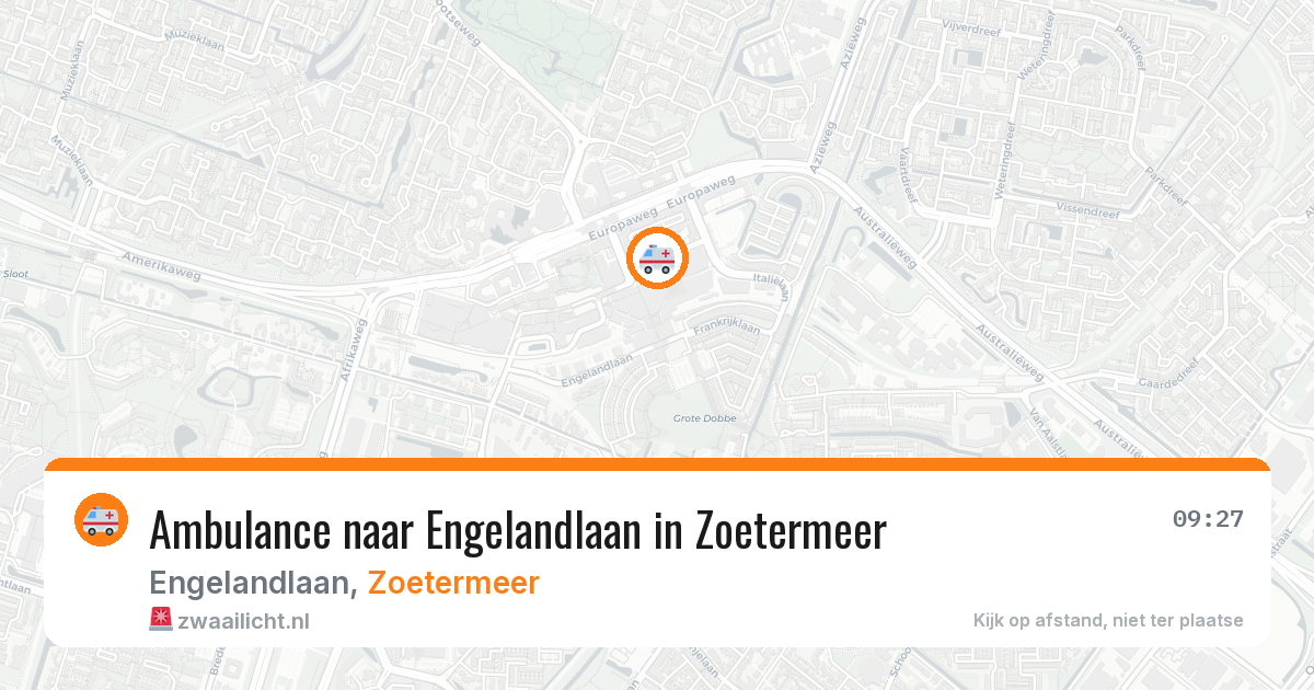Ambulance naar Engelandlaan in Zoetermeer — 8 jul 2026