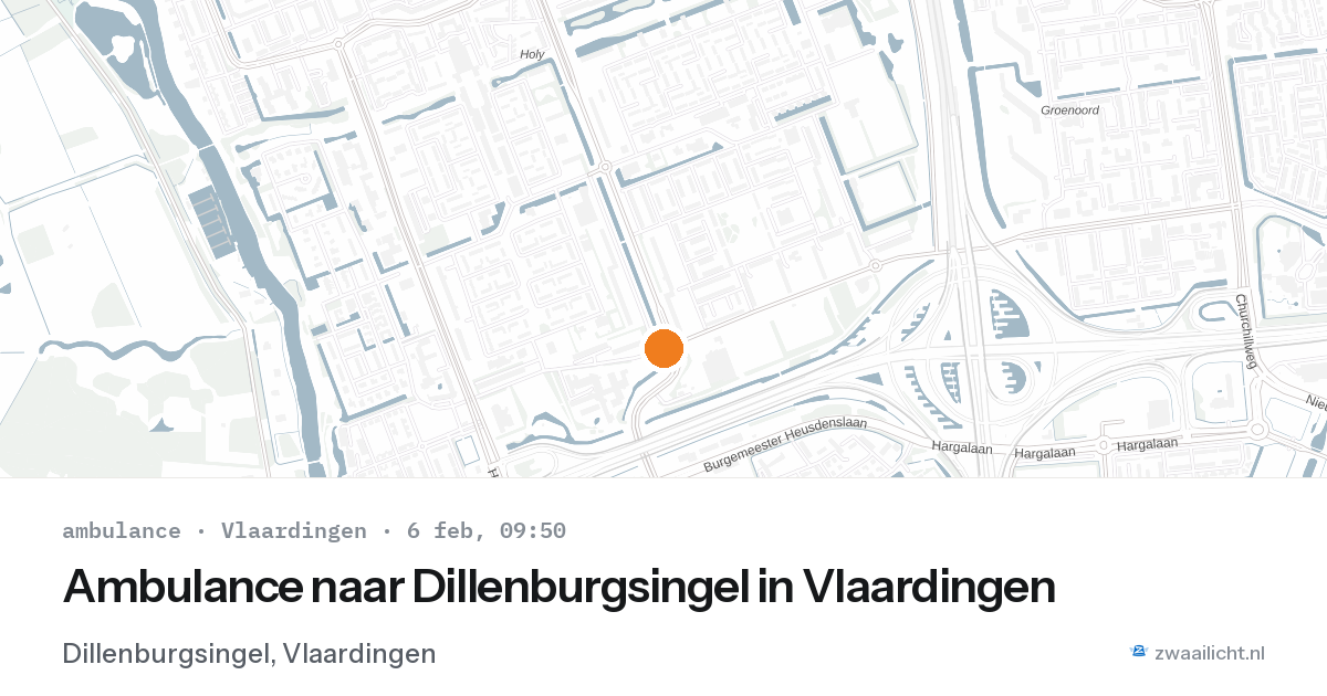 Ambulance naar Dillenburgsingel in Vlaardingen — 6 feb 2026