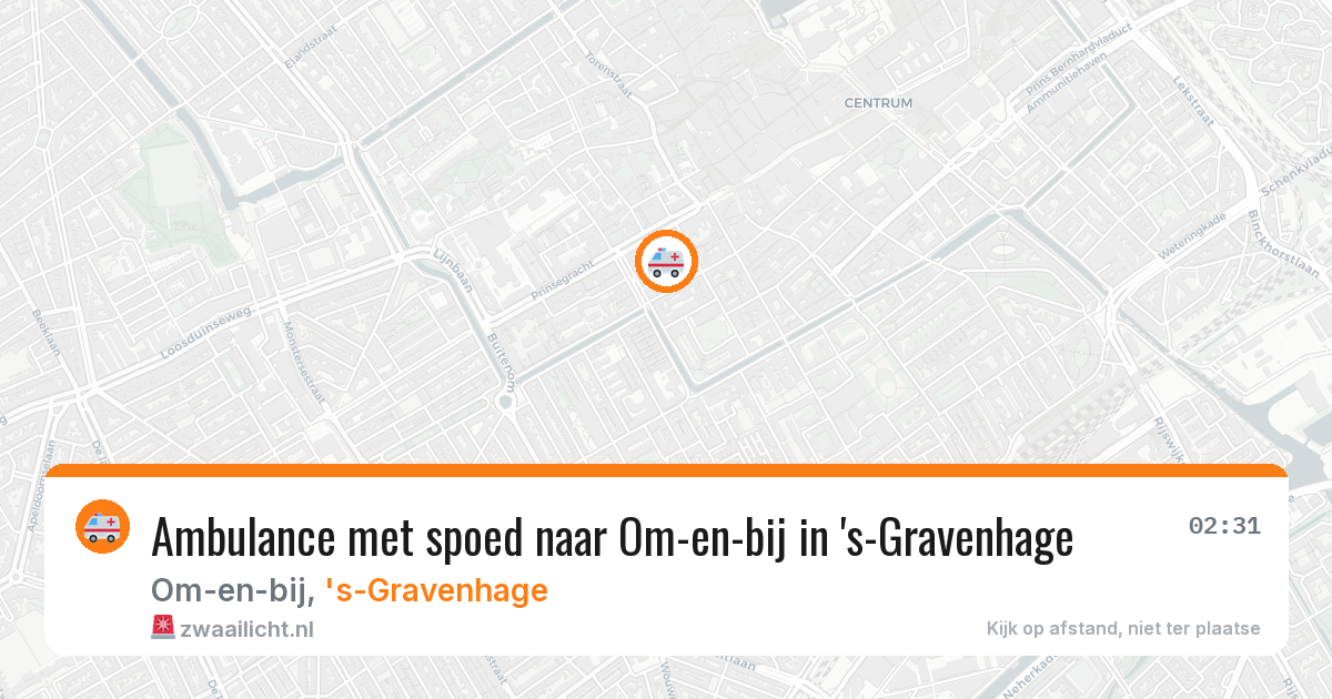 Ambulance met spoed naar Om-en-bij in 's-Gravenhage — 13 aug 2026
