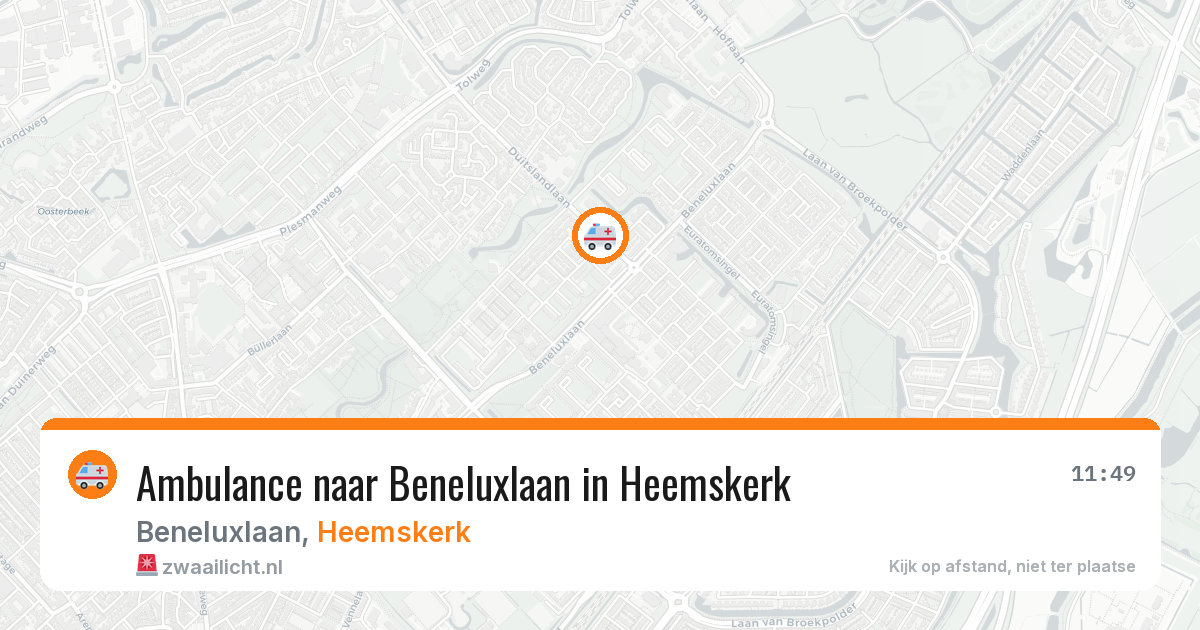Ambulance naar Beneluxlaan in Heemskerk — 2 apr 2026