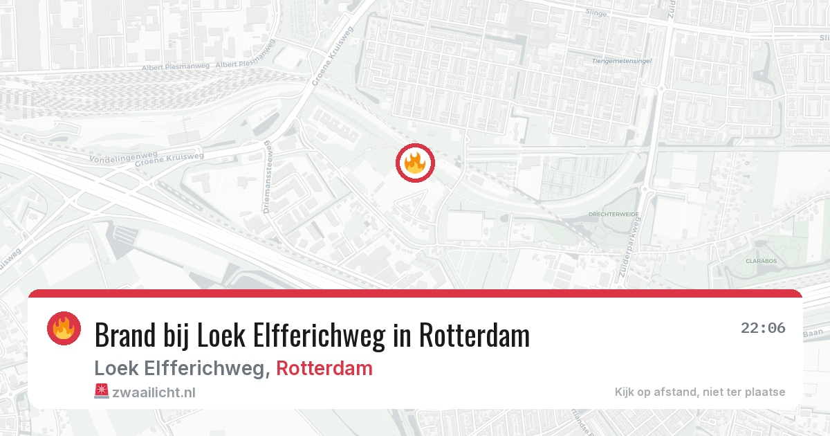 Brand bij Loek Elfferichweg in Rotterdam — 8 jul 2026