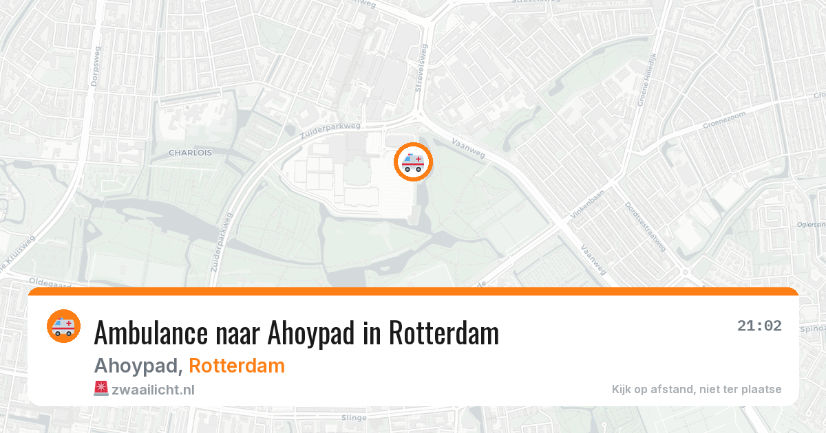 Ambulance naar Ahoypad in Rotterdam — 14 aug 2026
