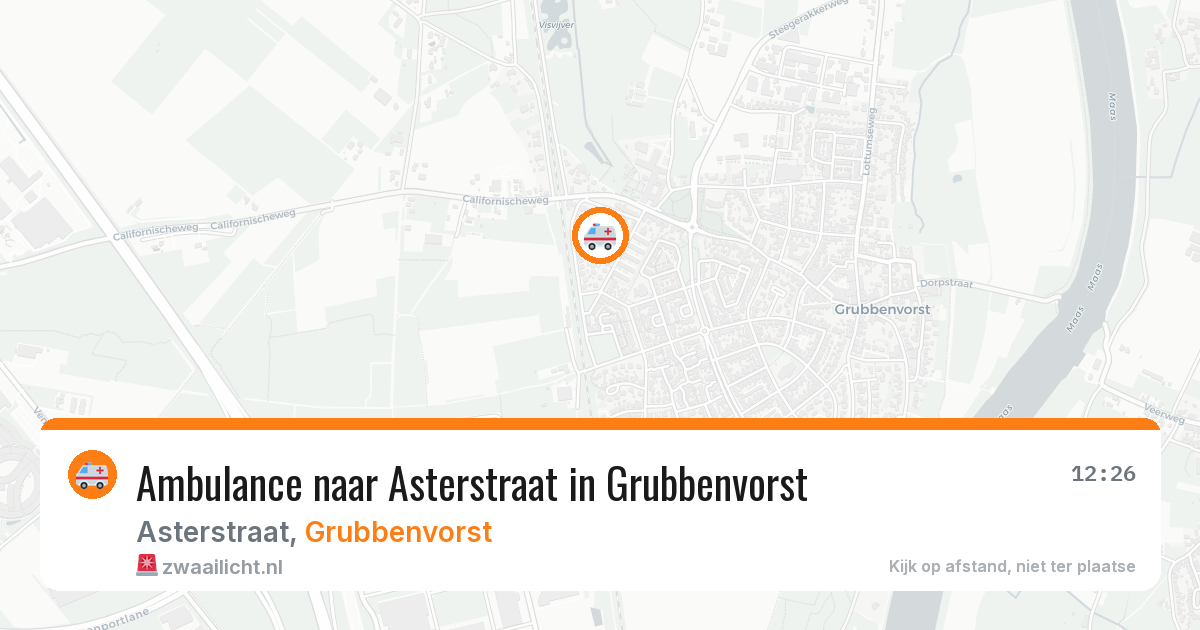 Ambulance naar Asterstraat in Grubbenvorst — 30 jul 2026