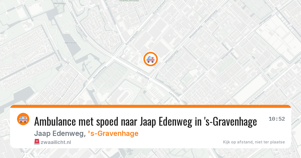 Ambulance met spoed naar Jaap Edenweg in 's-Gravenhage — 26 mrt 2026