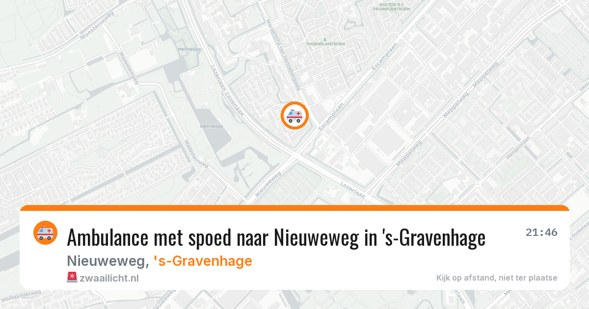 Ambulance met spoed naar Nieuweweg in 's-Gravenhage — 14 jul 2026