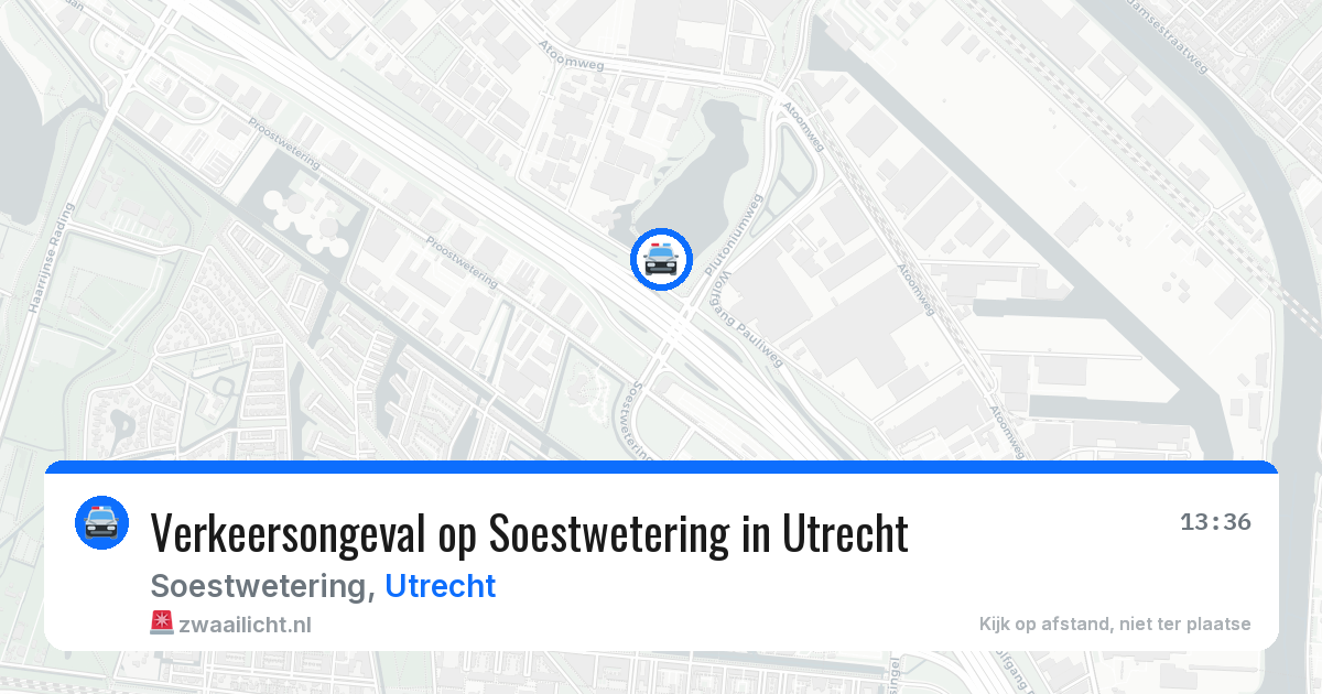 Verkeersongeval op Soestwetering in Utrecht — 25 mrt 2026
