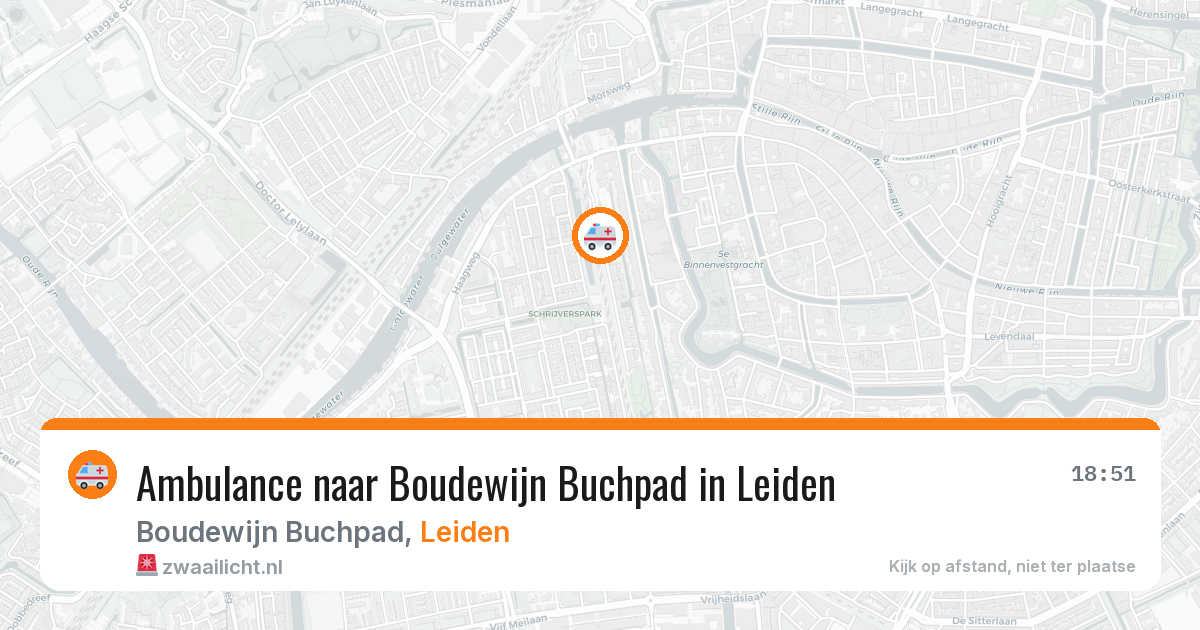 Ambulance naar Boudewijn Buchpad in Leiden — 29 jan 2026