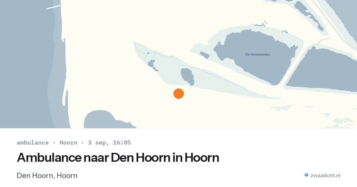 Ambulance naar Den Hoorn in Hoorn — 3 sep 2026
