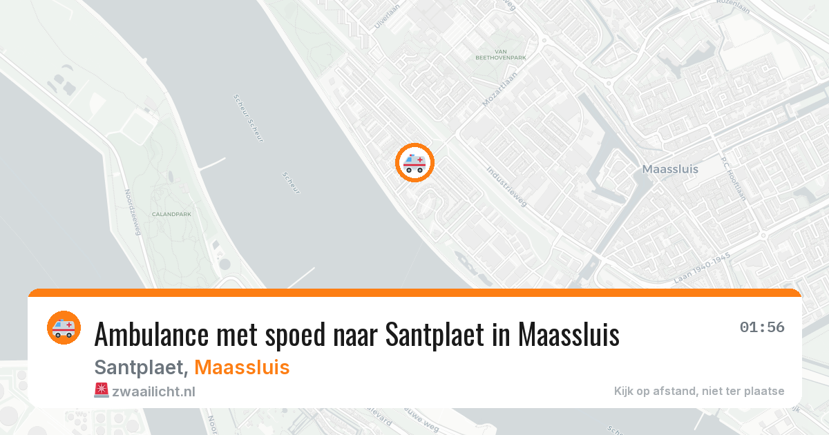 Ambulance met spoed naar Santplaet in Maassluis — 22 mrt 2026