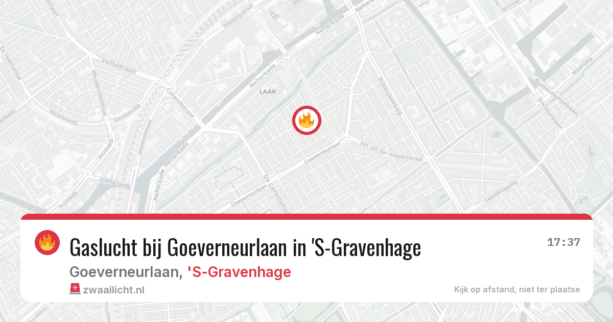 Gaslucht bij Goeverneurlaan in 'S-Gravenhage — 23 jun 2026