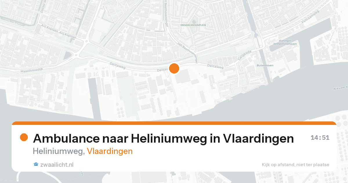 Ambulance naar Heliniumweg in Vlaardingen — 25 aug 2026
