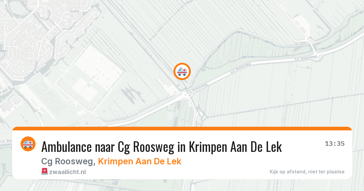 Ambulance naar Cg Roosweg in Krimpen Aan De Lek — 18 jun 2026