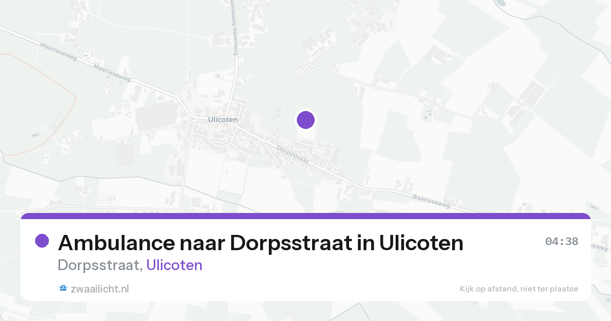 Ambulance naar Dorpsstraat in Ulicoten — 17 aug 2026