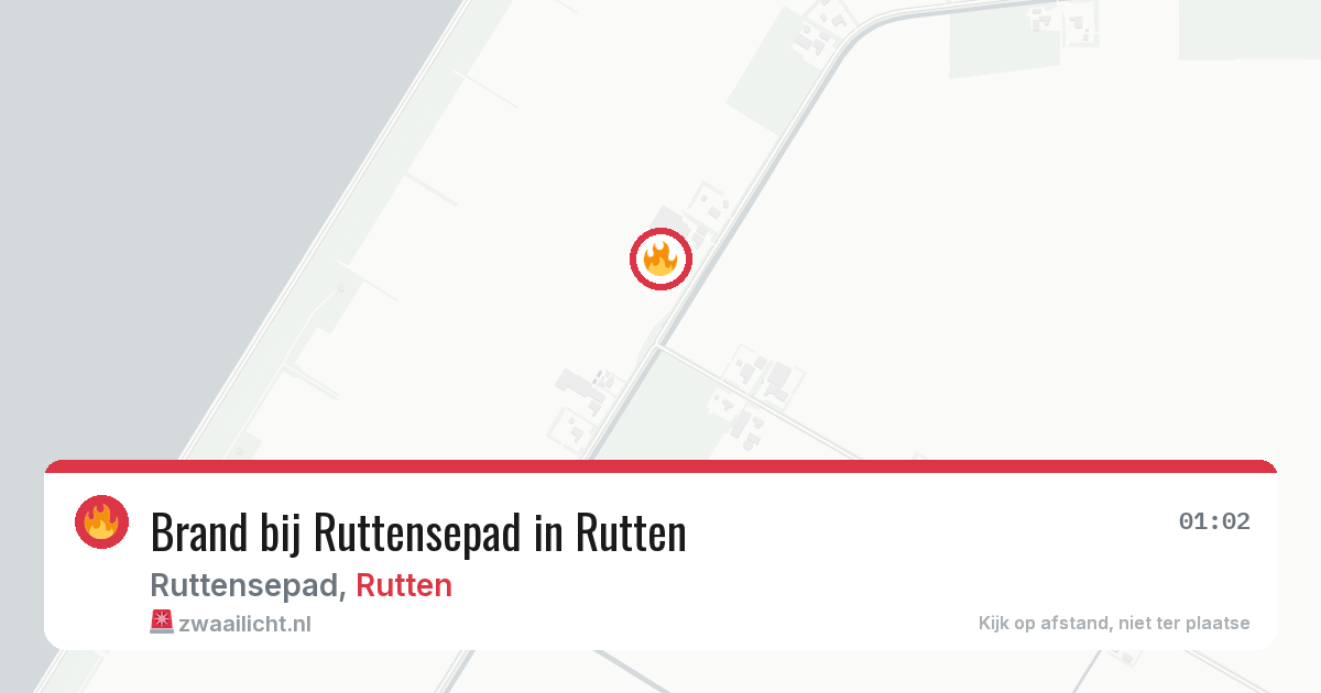 Brand bij Ruttensepad in Rutten — 19 jun 2026