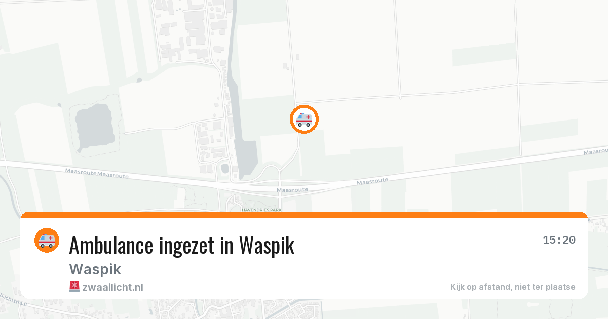 Ambulance ingezet in Waspik — 10 aug 2026