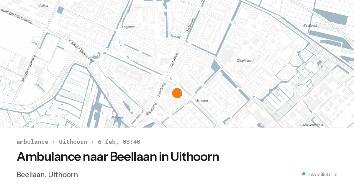 Ambulance naar Beellaan in Uithoorn — 6 feb 2026