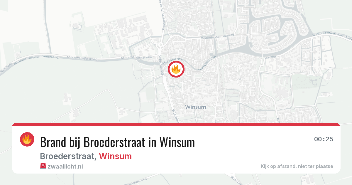 Brand bij Broederstraat in Winsum — 29 jun 2026