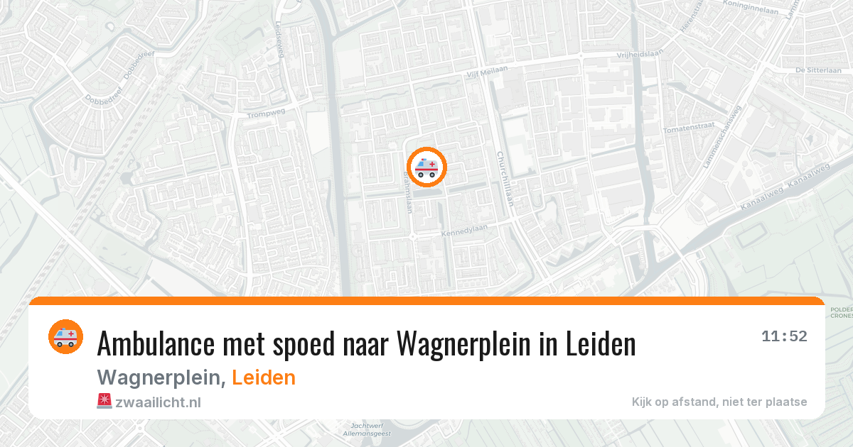 Ambulance met spoed naar Wagnerplein in Leiden — 31 jul 2026